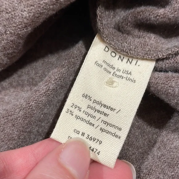 Donni Brushed Sweater Button Down Cho Brown Shirt Jacket Shacket - Picture 13 of 13